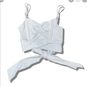 Illa Illa Crossover Blue Top - boutique NWT